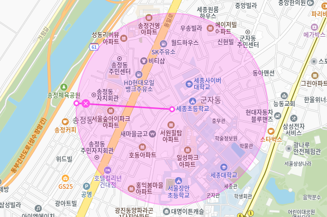 군자동 월주차_세종대학교 2분 거리 주차장