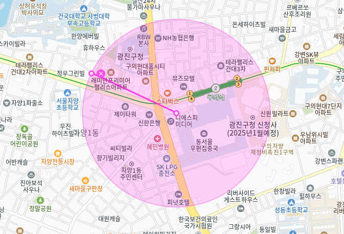 자양동 월주차_구의역, 광진구청 인근 주차장
