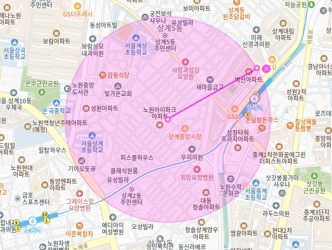 상계역 월주차_상계역 5분 거리 주차장