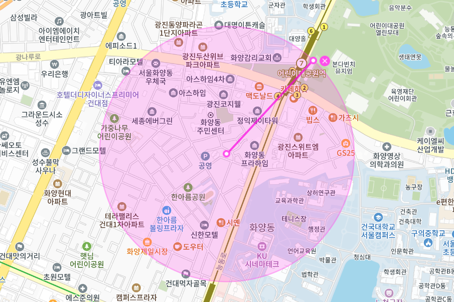 어린이대공원 월주차 _ 어린이대공원역 4번 출구와 화양동 주민센터에서 접근하기 편한 주차장