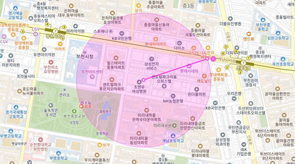 신중동역 월주차 _ 부천시청/신중동역/롯데백화점 중동점 모두와 가까운 주차장