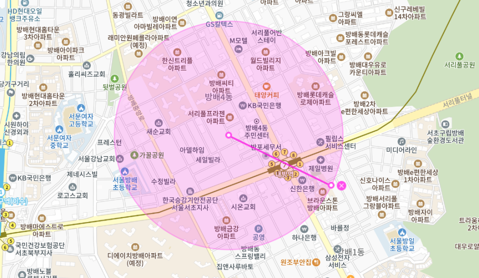 내방역 월주차 _ 차량 등록 없이 24시간 지정석 단일 주차 가능
