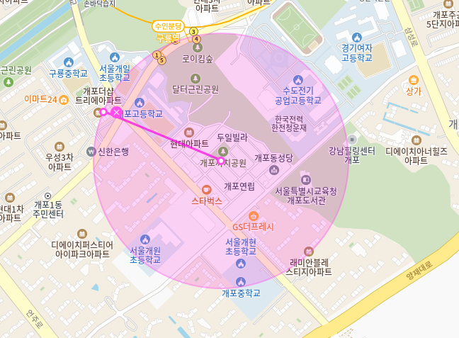 구룡역 월주차_구룡역, 개포고등학교 근처 주차장
