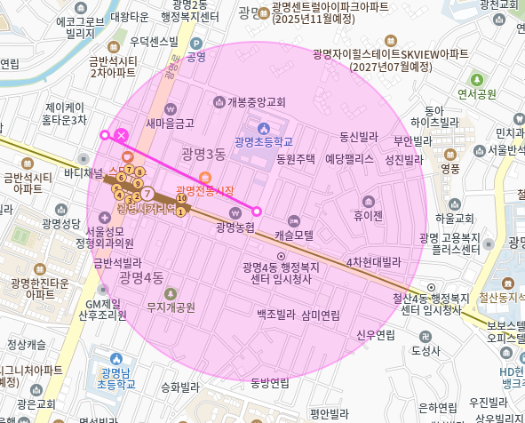 광명사거리역 월주차_광명사거리역 1분 거리 주차장