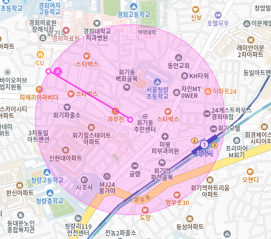회기동 월주차_회기역, 회기동 주민센터 인근 주차장
