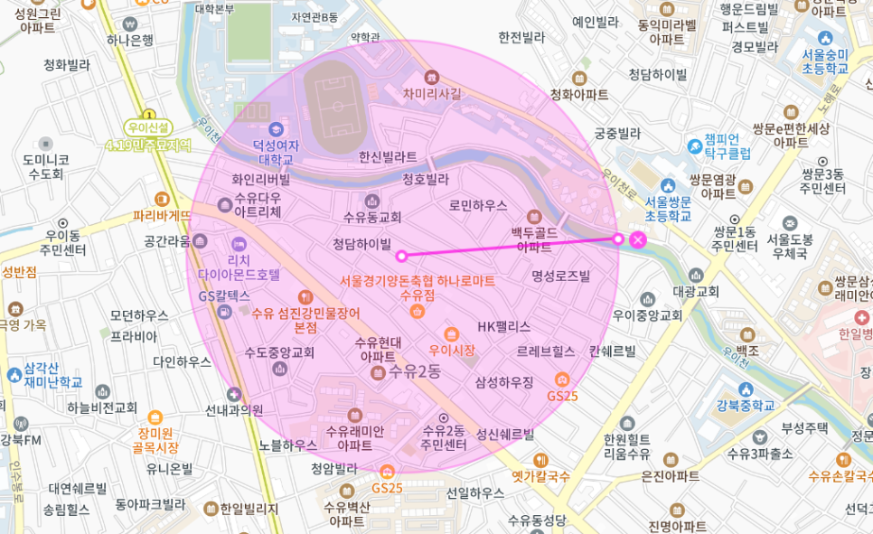 수유동 월주차 _ 덕성여대 인근 지정석 단일주차
