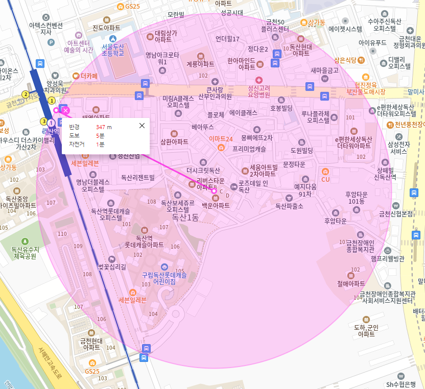 독산역 월주차, 독산역 인근 백운 아파트 근처 주차장