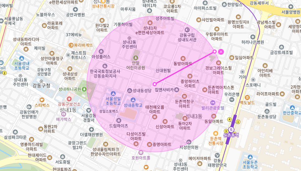 성내동 월주차 _ 둔촌동 3번, 4번 출구에서 도보 6분 / 성내 중학교  옆 월주차장