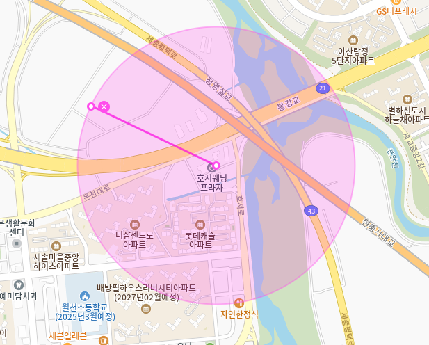 아산시 월주차_충남 호서웨딩프라자 Tmap 제휴 월주차장