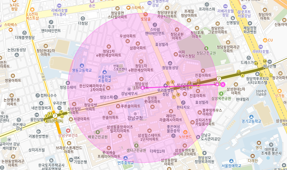 청담 월주차_ 청담역 10번출구 인근 기계식 주차장
