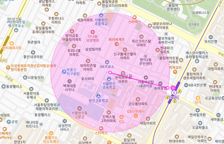 방이동 월주차 _ 방이역에서 5분!