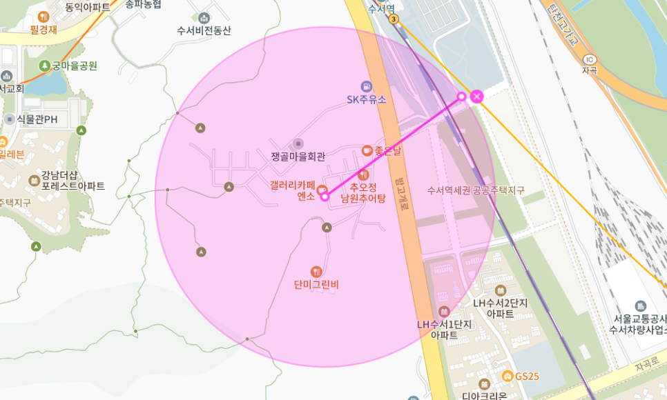 수서역 월주차 _ 수서역에서 5분 거리에 있는 빈자리 자주식 단일주차장