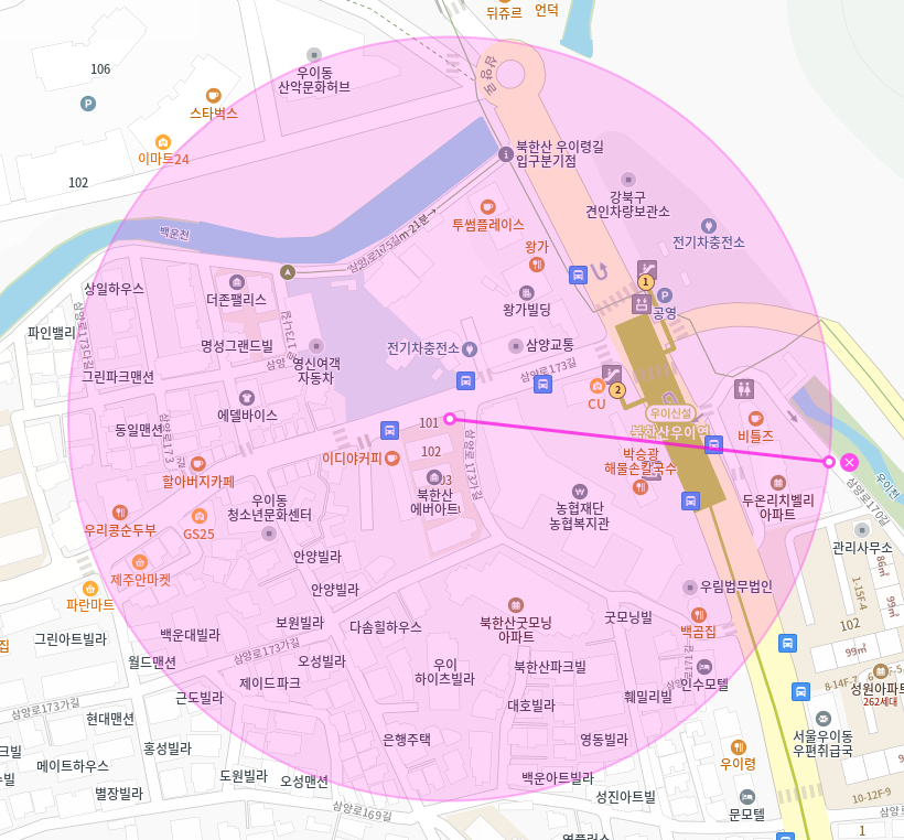 우이동 월주차 / 북한산우이역 도보 2분