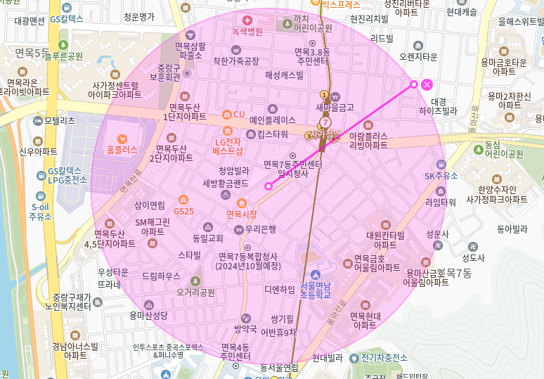 면목동 월주차_사가정역 3번출구 도보 2분거리 월주차장