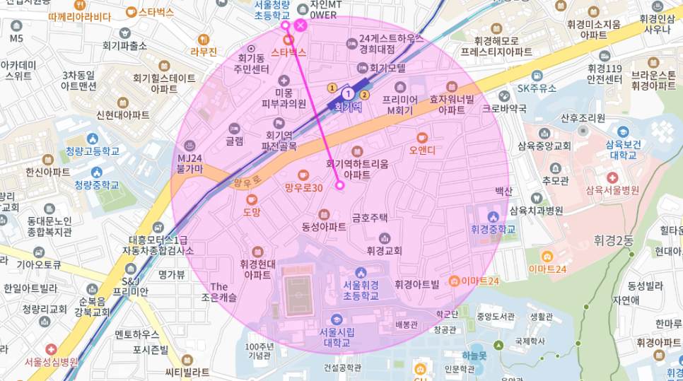 회기역 월주차 _ 전일제/10만원 초반/자주식/빈자리/단일주차