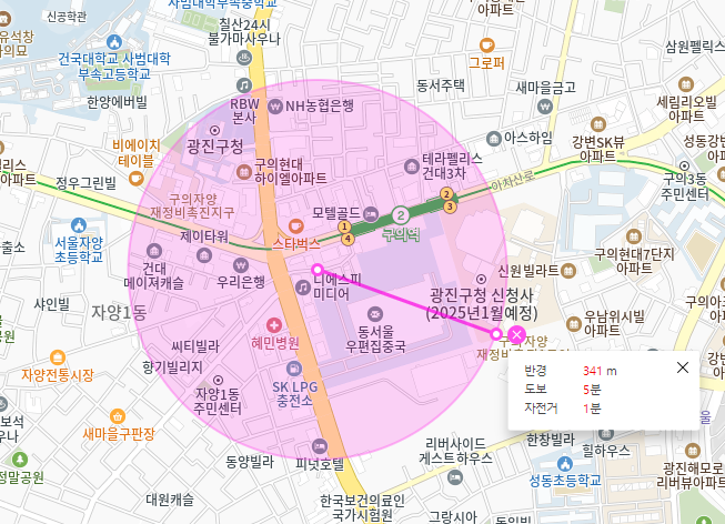 자양동 월주차 _ 구의역까지 걸어서 2분 거리 주차장 얼른 가져가세요!