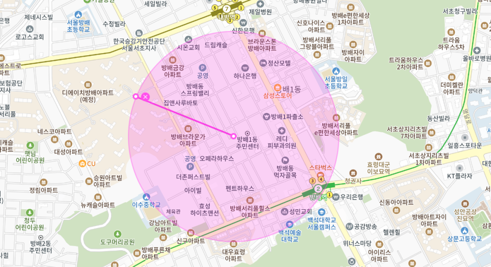 방배동 월주차 _ 방배역과 내방역까지 걸어서 5분 걸리는 지정석 단일주차장