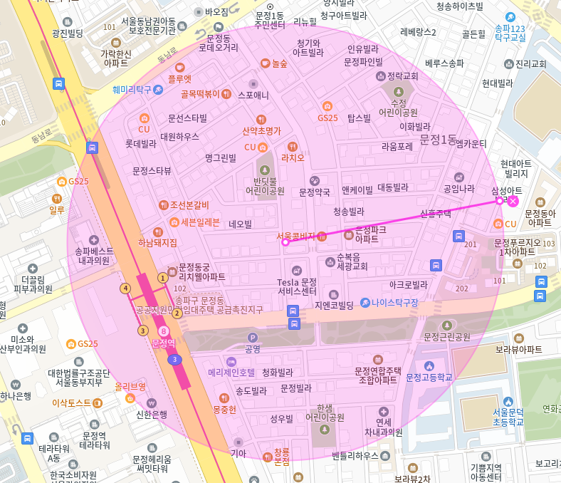 문정역 월주차 / 문정역 도보 5분 인근 마지막!