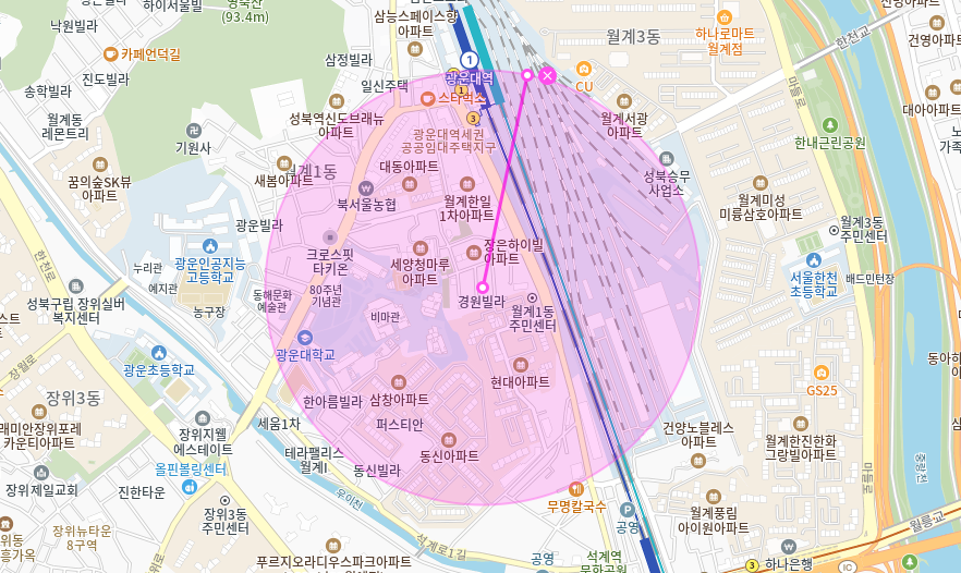 월계동 월주차 _ 월계수가 생각나는 광운대역 인근 주차장(지정석/단일주차)