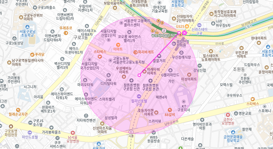 구로디지털단지 월주차 _ 승용차 전용 자주식/기계식 주차장