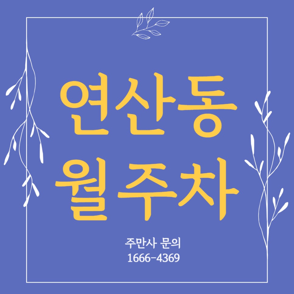 연산동 월주차 _ 부산 시민들은 주차 고민 이제 그만하이소~ 대표 이미지
