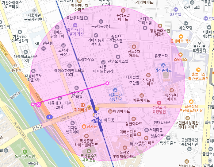 독산역 월주차_1번출구 도보 2분 거리 전일제 단일주차장 가져가세요