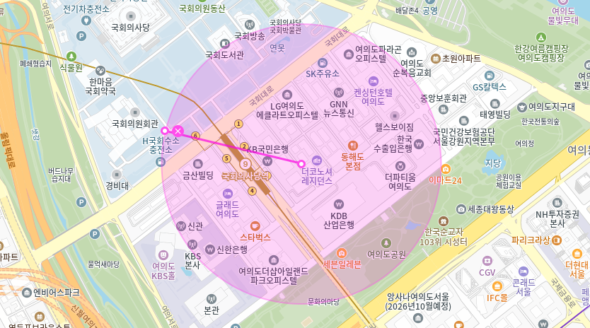 여의도 월주차 _ 여의도 국회의사당역과 매우 가까워요!