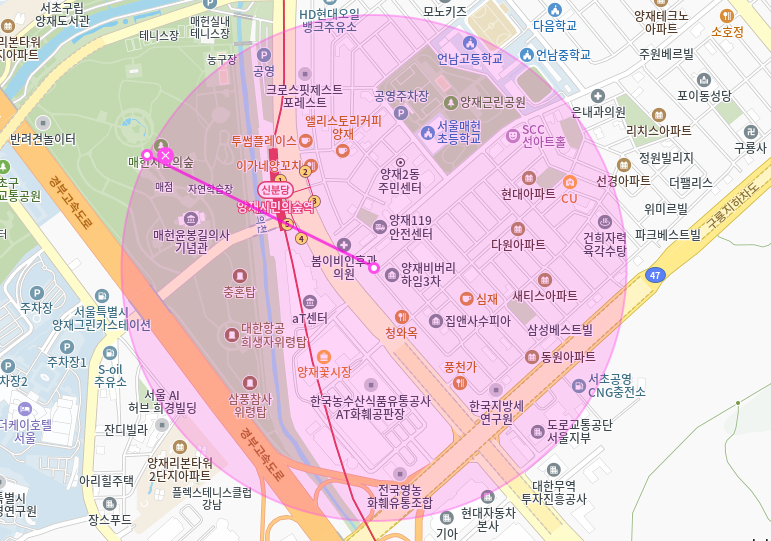 양재 월주차_양재시민의숲역 2번출구 도보 2분거리 단일주차장