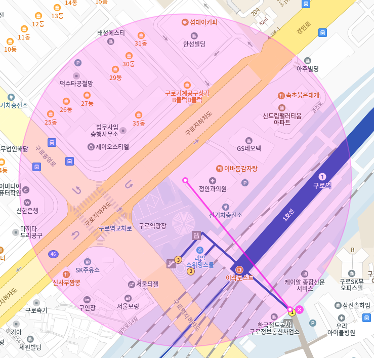 구로역 월주차 / 구로역 도보1분 초역세권, 단일주차