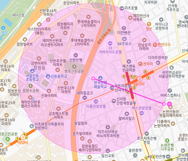 신사역 월주차_5번출구 도보 2분거리 전일제 자주식 월주차장