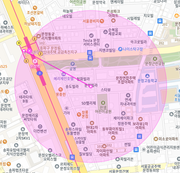 문정 월주차 / 문정역 2번출구 도보3분, 역세권