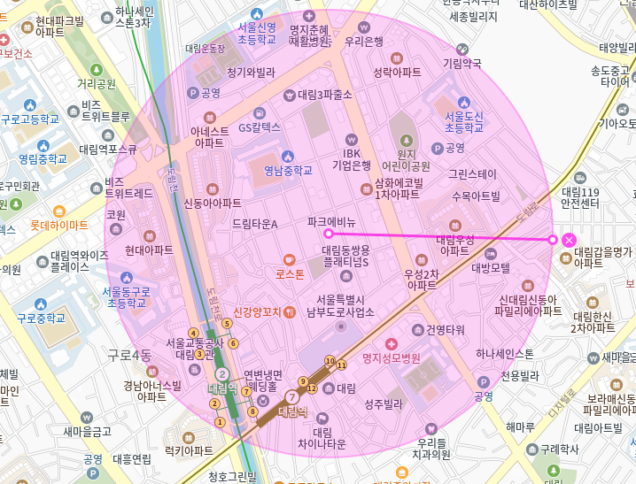 대림역 월주차_10번출구 도보 4분 전일제 단일주차장