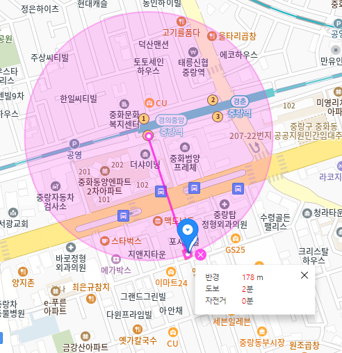 중랑역 월주차_중랑역 4번 출구 도보 2분, 전일 24시 , 승용차