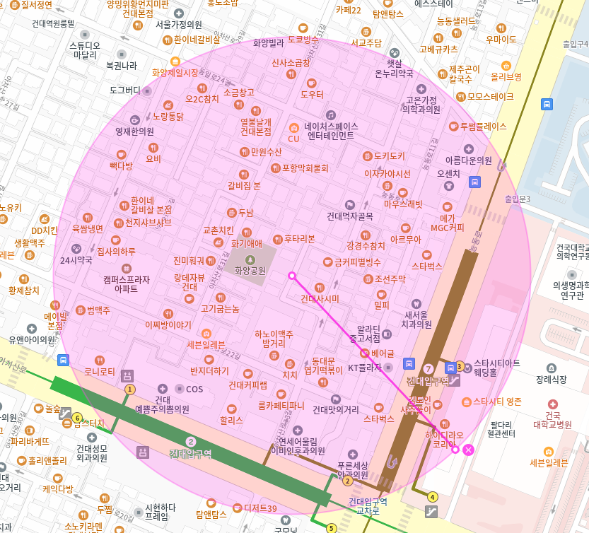 건대입구역 월주차 / 건대입구역 3번출구 도보3분, 지정석, 단일주차장, 평일,주말 24시 주차가능