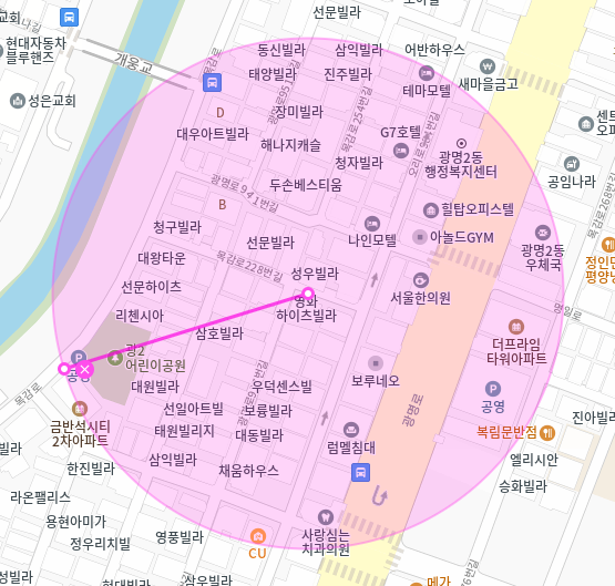 광명동 월주차 / 평일, 주말 24시 주차가능, 신규 단일주차장