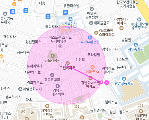 광진구 자양동 월주차_광양중, 광양고, 서울성자초등학교 근처 주차장
