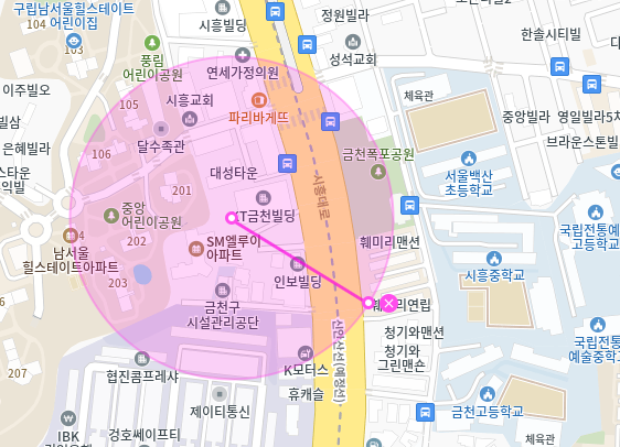 금천구 시흥동 월주차_남서울힐스테이트아파트, 금천폭포공원,시흥중 인근 월주차장