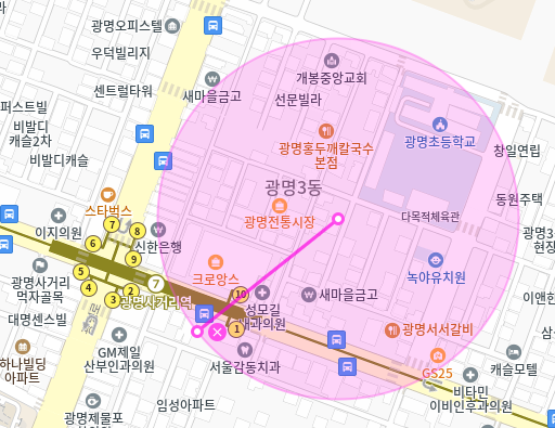 광명 월주차_광명사거리역 도보 6분 거리 자주식 단일주차