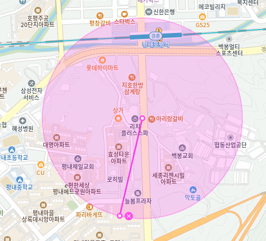남양주 월주차_평내호평역 도보 9분거리 월주차장