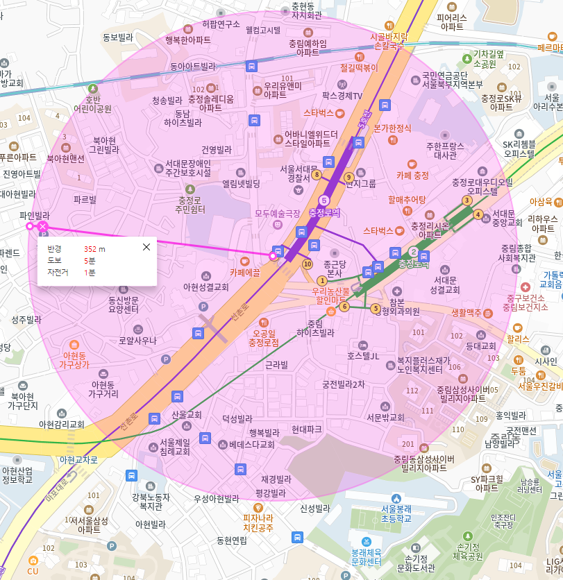 북아현동 월주차_충정로역 도보 5분, 전일 24시, 단일주차 빈자리, 자주식