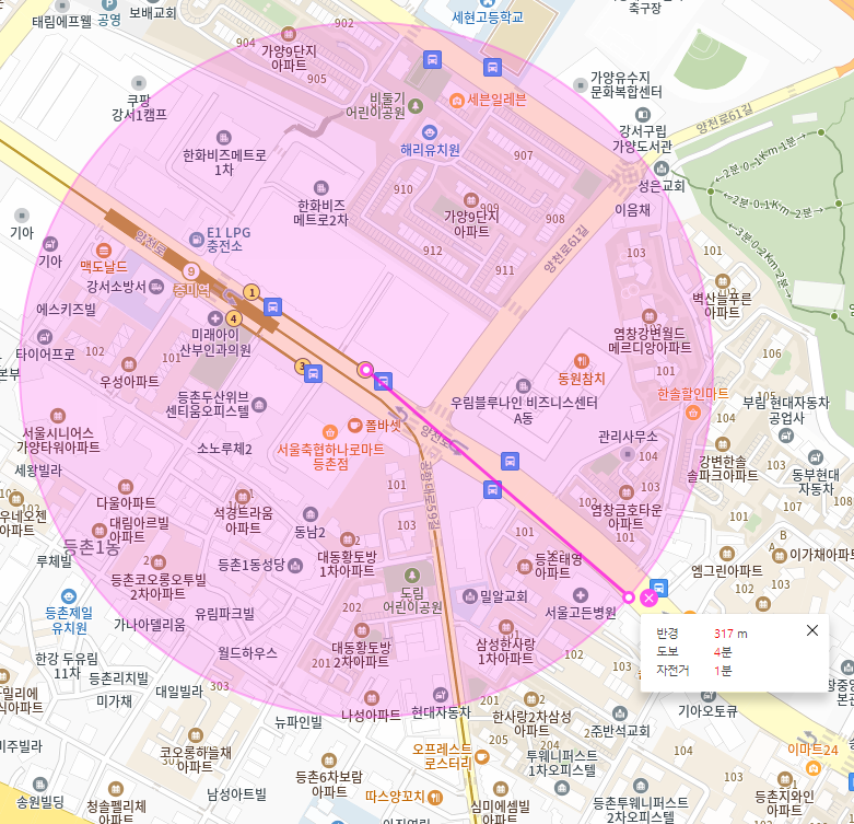 등촌동 월주차_증미역 도보 4분, 전일 24시, 승용차 전용 주차장