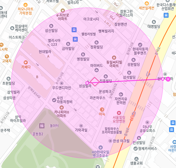 가락동 월주차 / 오금역 5번출구 도보4분, 평일, 주말 24시 주차가능
