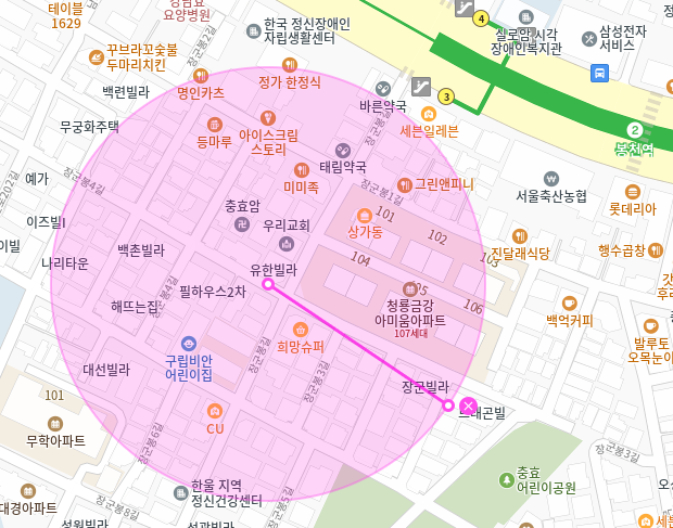 관악구 봉천동 월주차 봉천역 3번 출구 인근