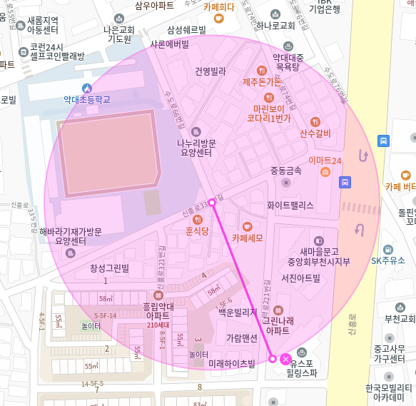 부천 원미구 월주차 약대초 인근 꿀주차장 주만사로 해결
