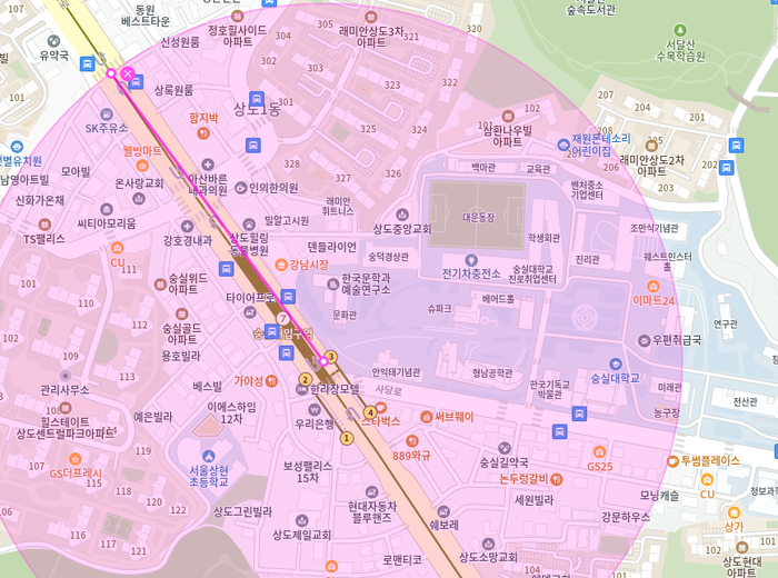 [신규] 상도동 월주차_숭실대입구역 도보 5분 거리 출퇴근 좋은 전일 24시 주차장