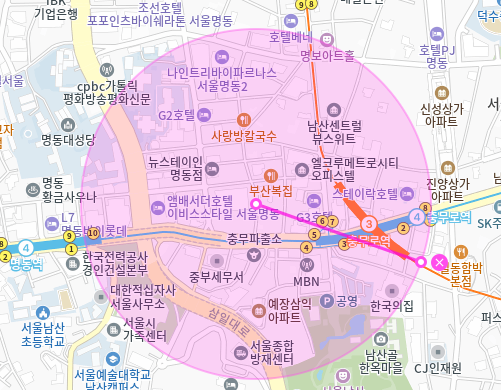 충무로역 월주차 24시 기계식으로 간편하게 주차 해결하세요.