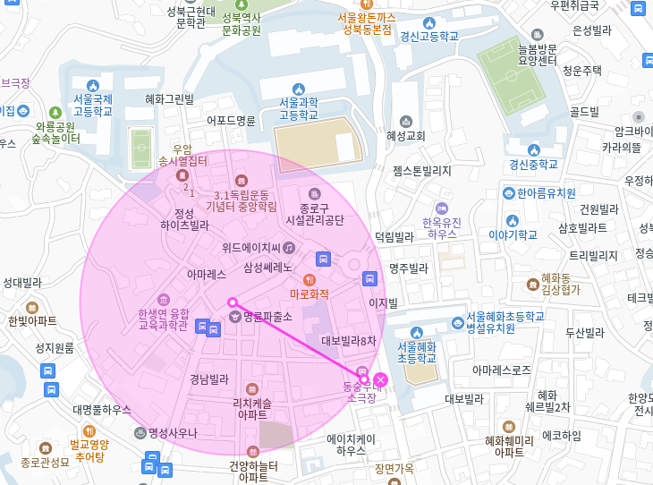 혜화동 월주차_서울과고 앞에 있는 24시간 월주차장 알아보세요