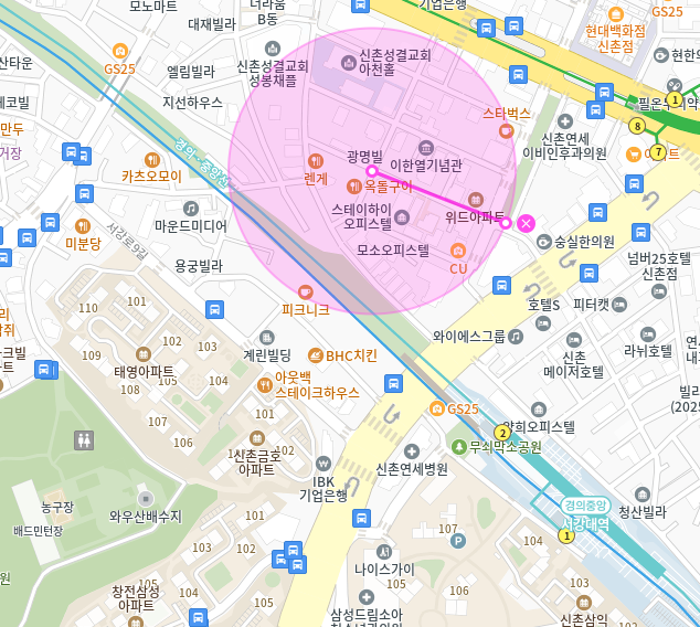 서강대역 월주차_2번 출구 방향 기계식 월주차장