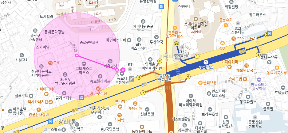 동묘앞역 월주차_도보 5분 거리 이내에 있는 24시간 월주차장 소개