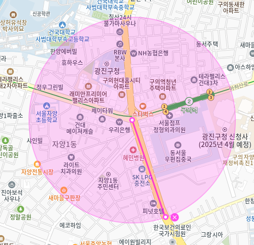 자양동 월주차_구의역에서 도보 8분 주차장을 손쉽게 이용하세요.